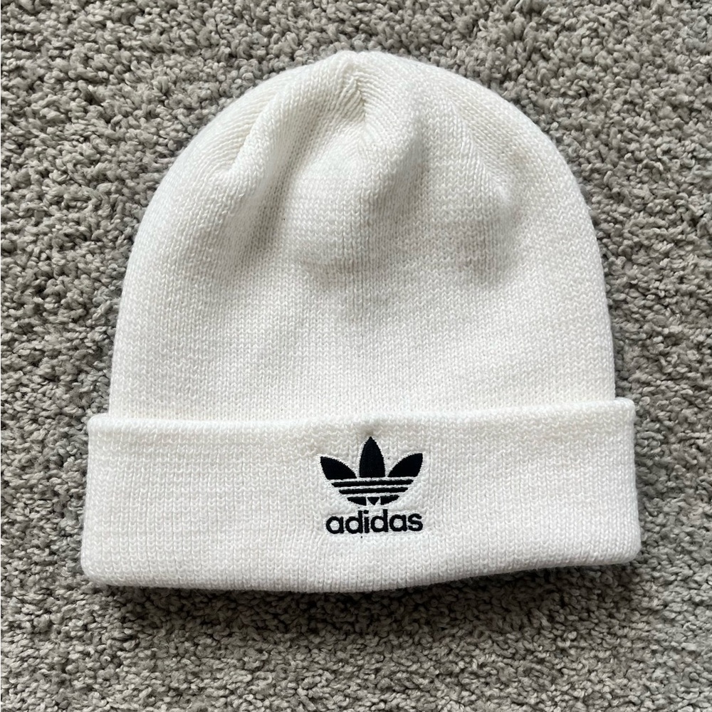 Adidas White Beanie